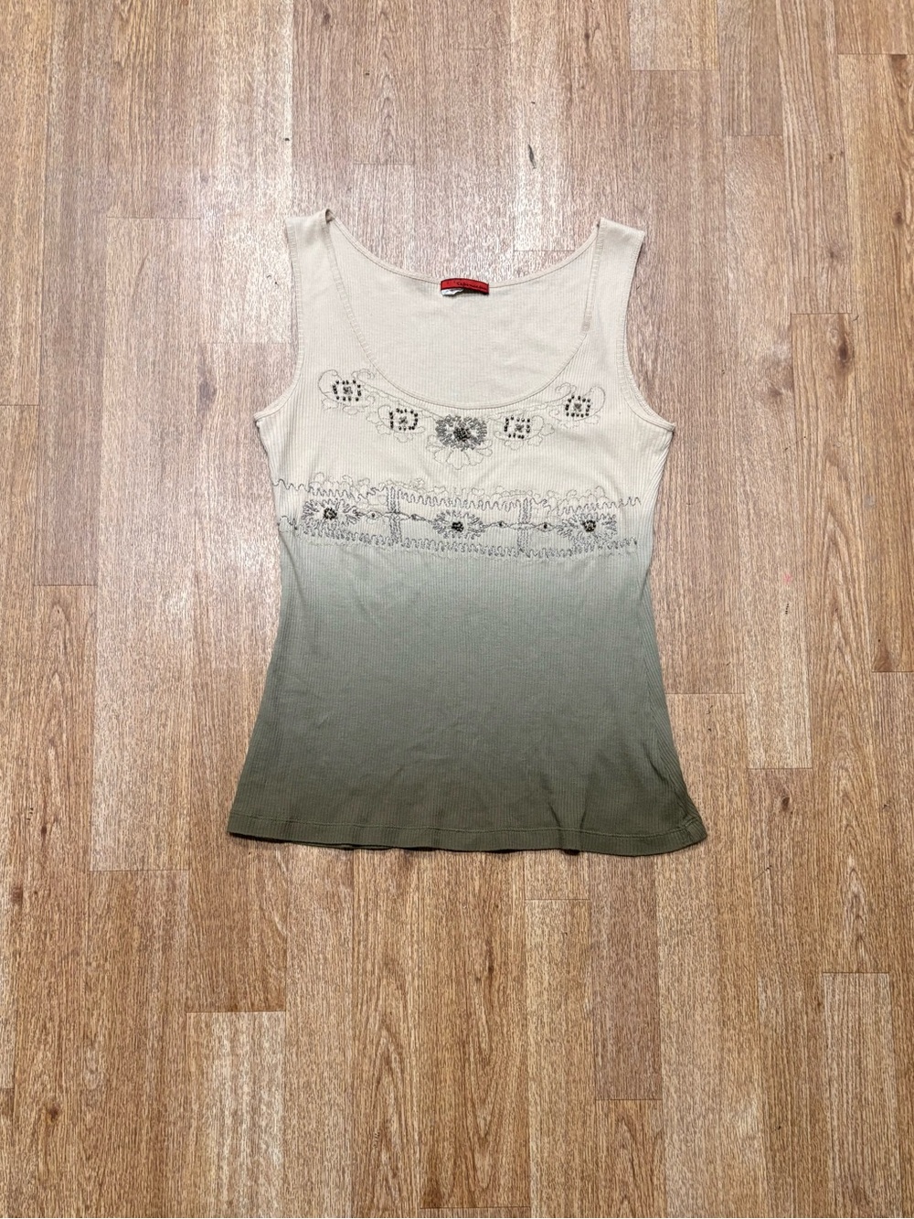 Y2& Ombre Embroidered Tank Top